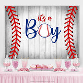Es ist A Junge Baseball Thema Niedlich Babydusche Hintergrund